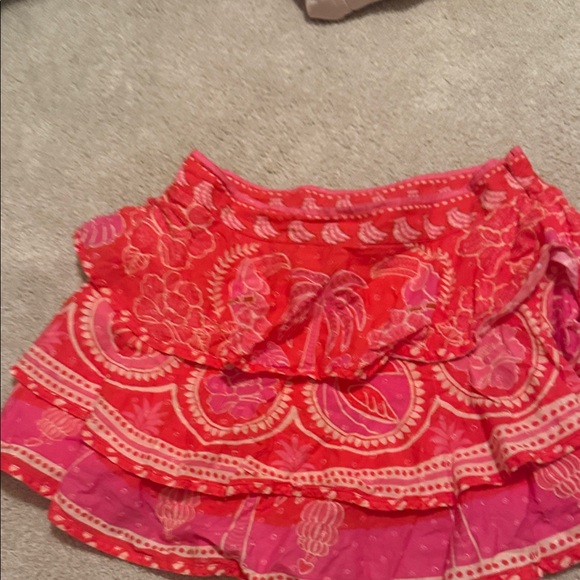 Farm Rion Vibrant Floral Mini Skirt in Red and Pink - Picture 1 of 4
